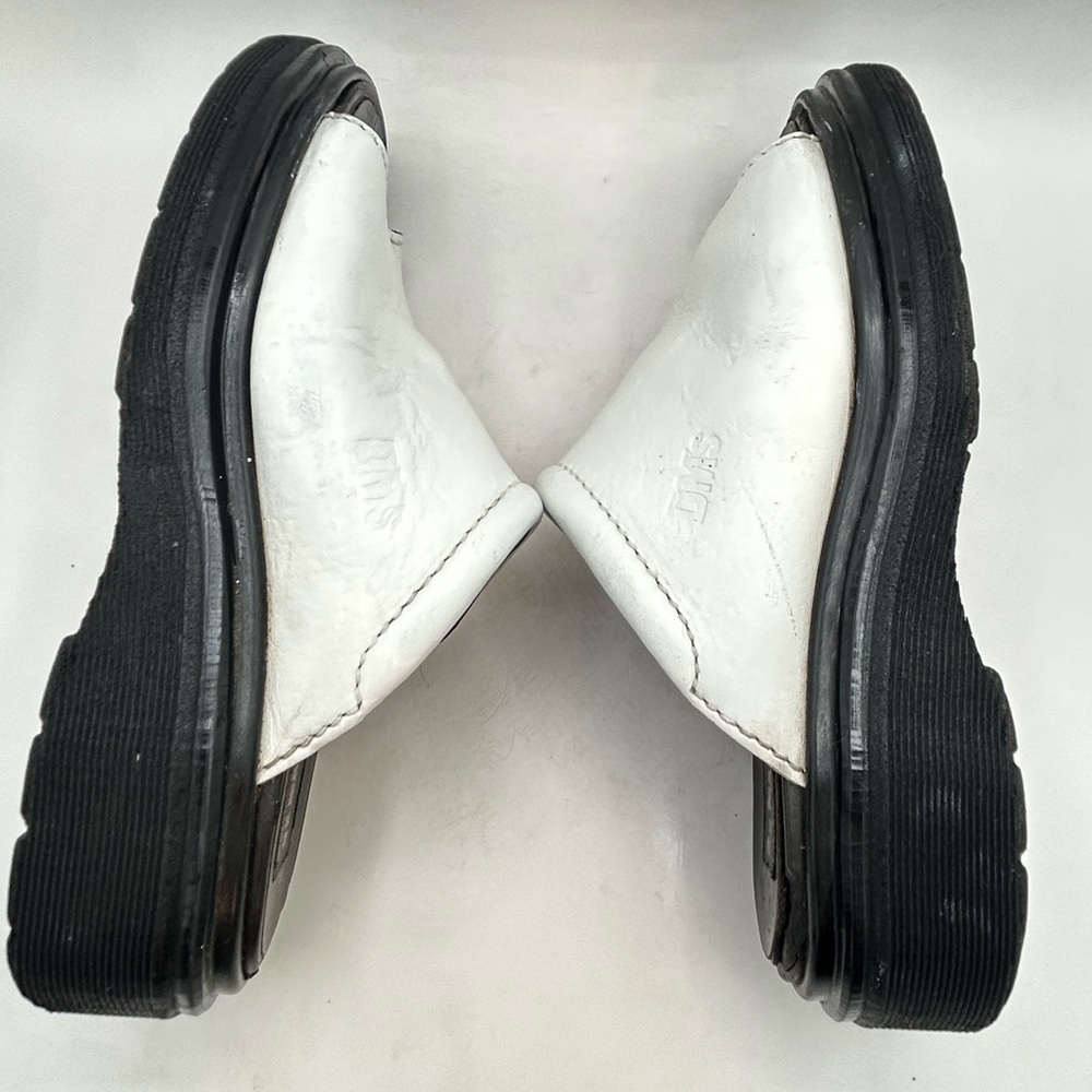 RARE Vintage Dr. Martens White Leather Platform Slide SZ 8 Made in England 90’s